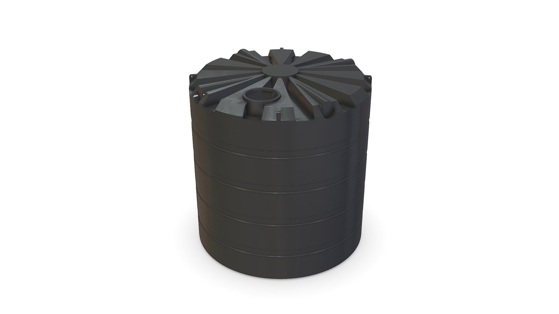 Round Rainwater Tank 10,000 Semi Ribbed 3D model by Duratanks