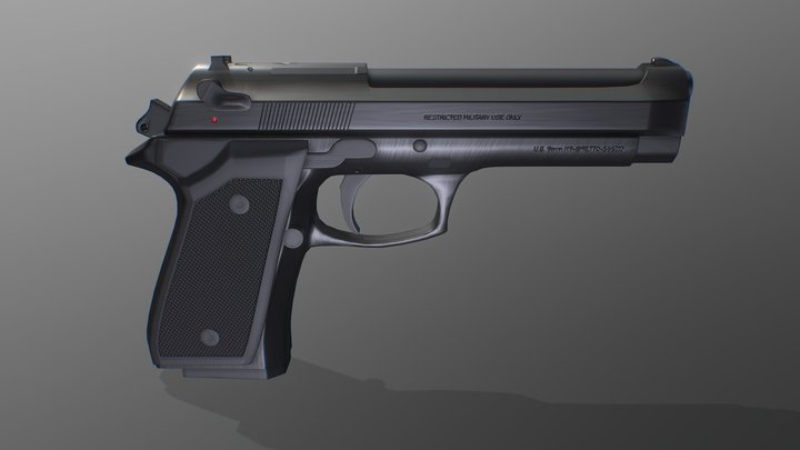 Beretta M9 3D Model