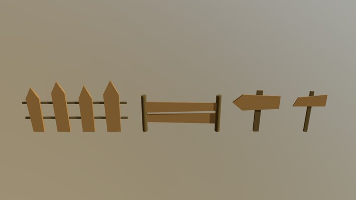 Wood Objects 3D Model