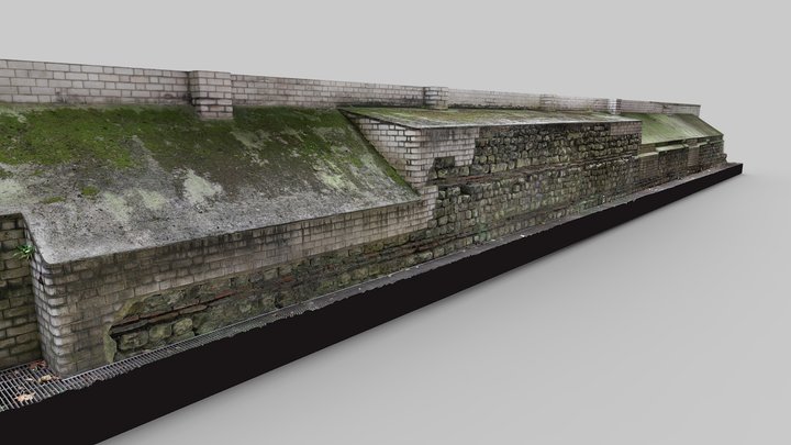 London Roman Wall Postman's Park – Kostenloses 3D-Modell STL