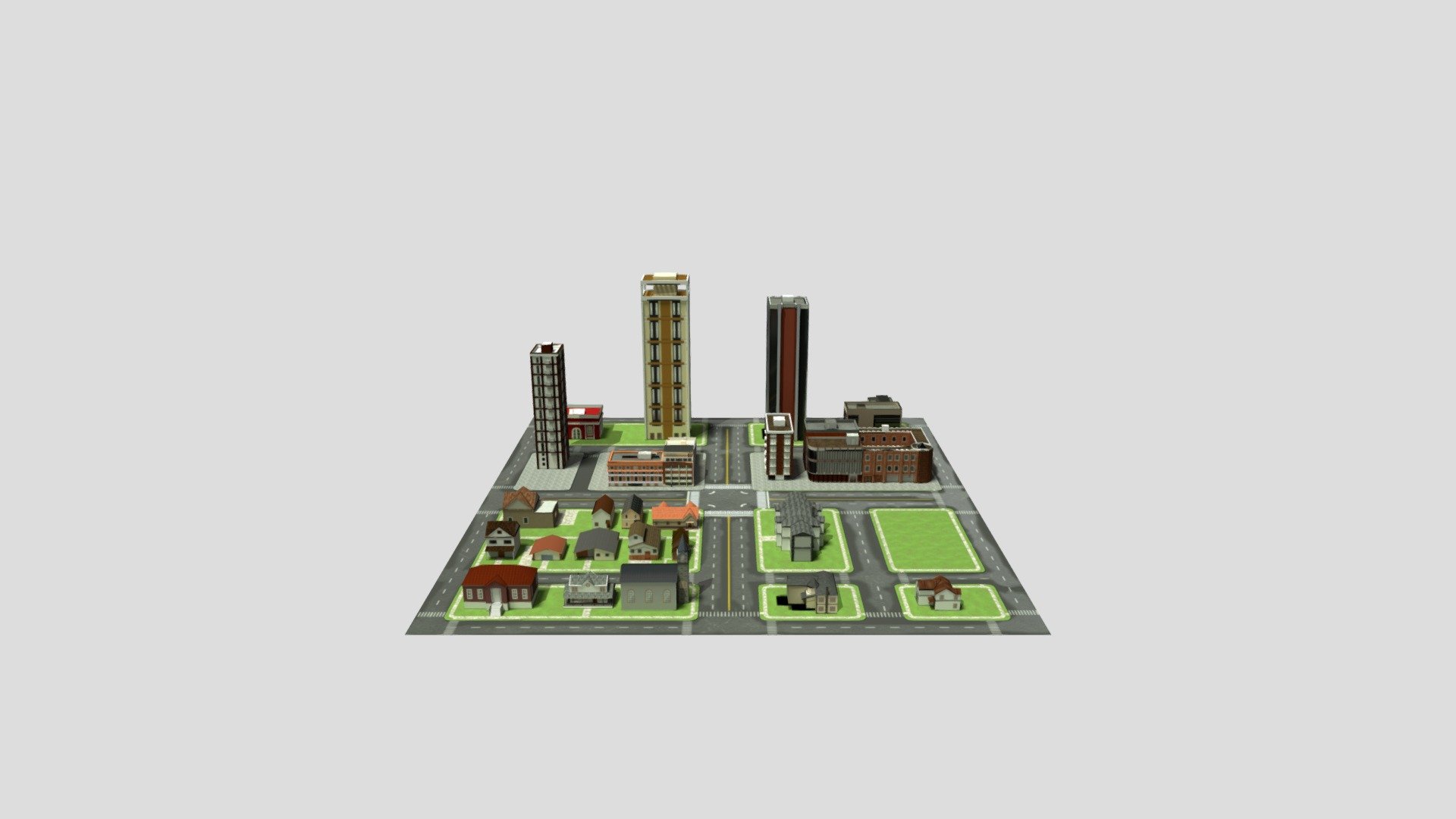 Maincitylayoutforsketchfab1 - 3D model by 4.2techoff [a0cfd5e] - Sketchfab