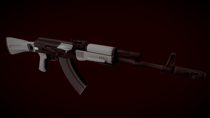 AK Assault Rifle - Gameready 3D Model