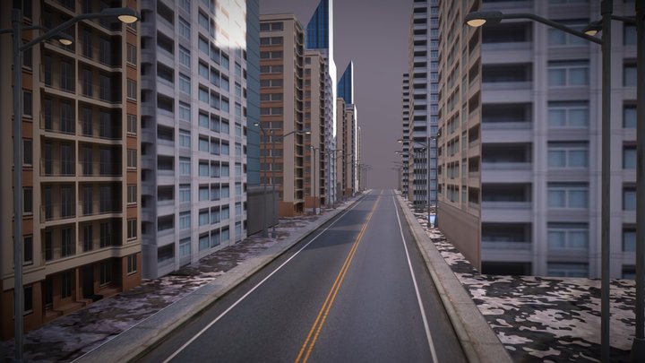 Futuristic Modern City Environment | FOR GAMES – Free 3D Model STL
