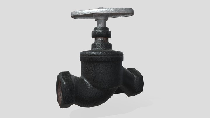 Cast Iron Valve 3D Model