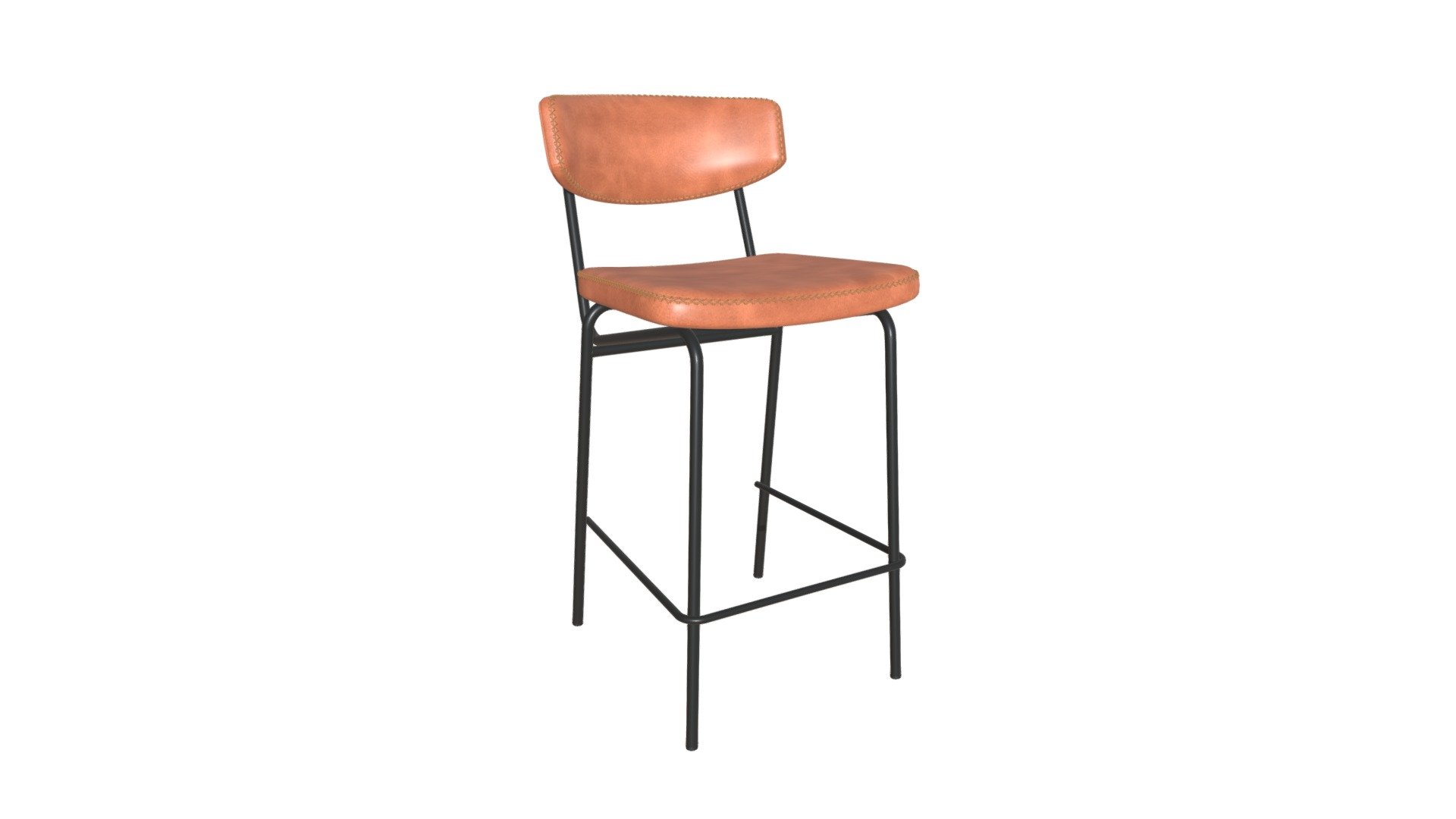 Sharon Counter Stool Vintage Brown 109591 Buy Royalty Free 3D model