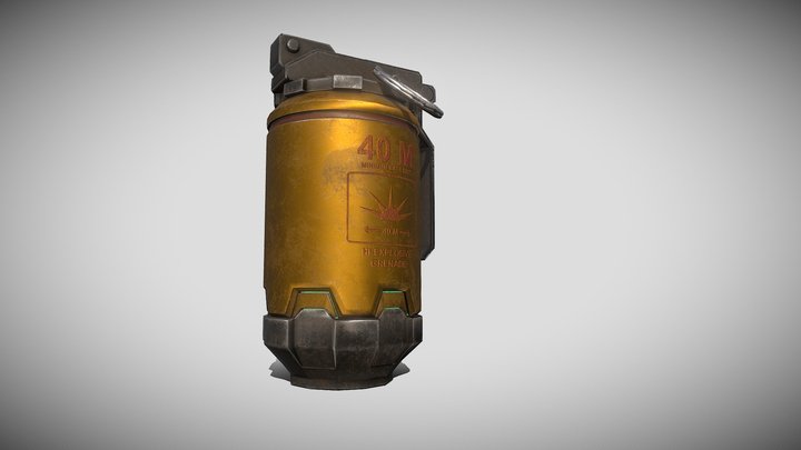 Grenade lowpoly model 3D Model