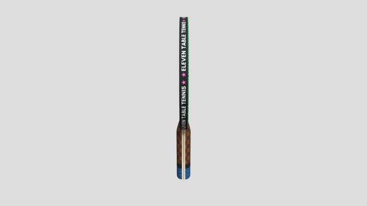 TableTennis Racket：pimples-out rubber (wagara) 3D Model