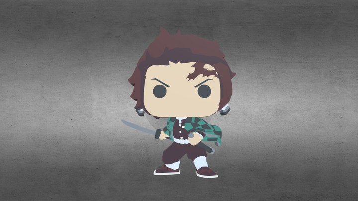 Tanjiro Kamado funko pop 3D Model