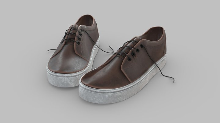 Leather Shoes 3D Model