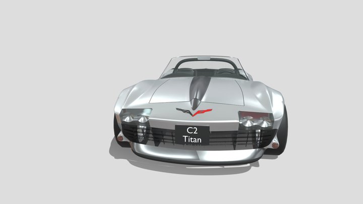 Chevrolet Corvette C2 Titanium 3D Model