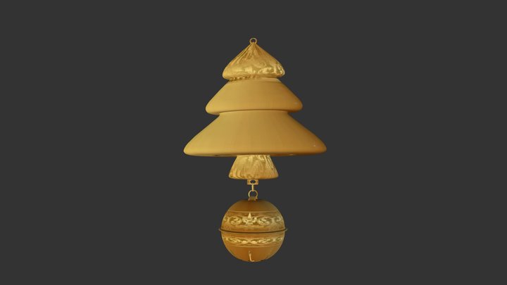 Christmas tree with bells 3D Model