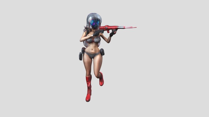 spacegirl 3 3D Model
