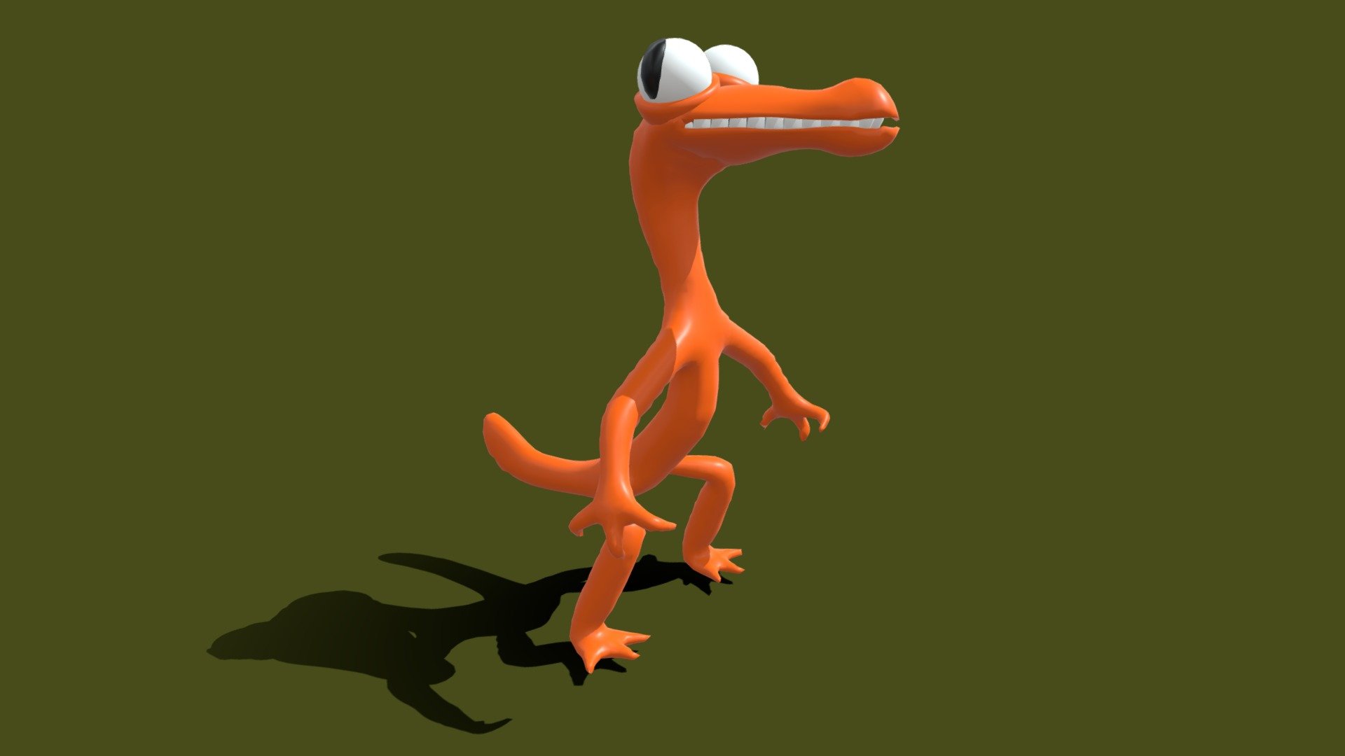 Orange from rainbow friends (rigged) - Download Free 3D model by