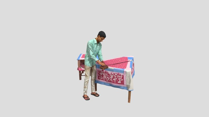 Block Printing Artistry 3D Model