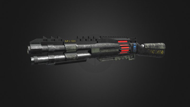 Cyberpunk Weapon : ''T.A.C. 1400'' 3D Model