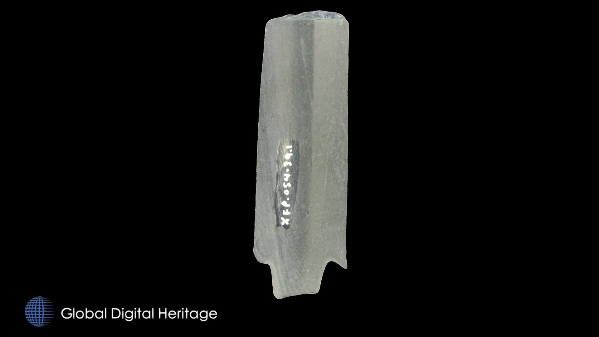 XFP-054 Slate End-Blade. Sanak Island, Alaska. — Sketchfab embed 3D viewer
