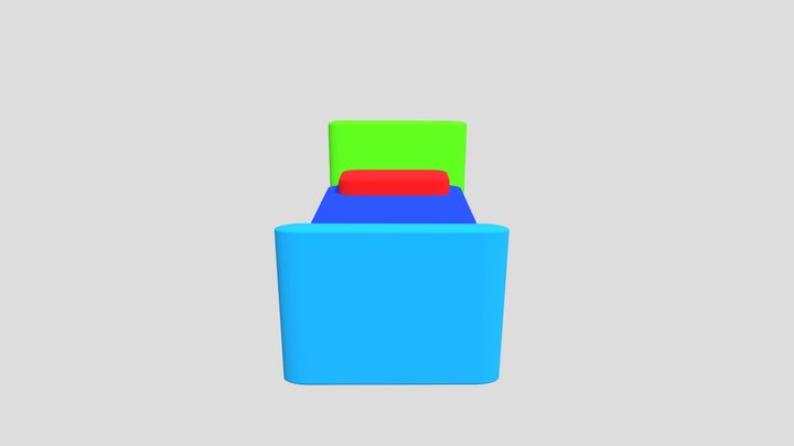 Gorilla Tag Fan Game Bed Model 3D Model