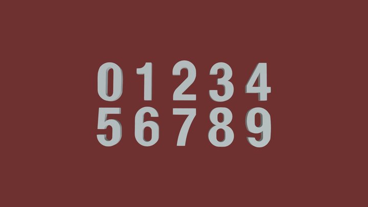 Numbers 3D Model