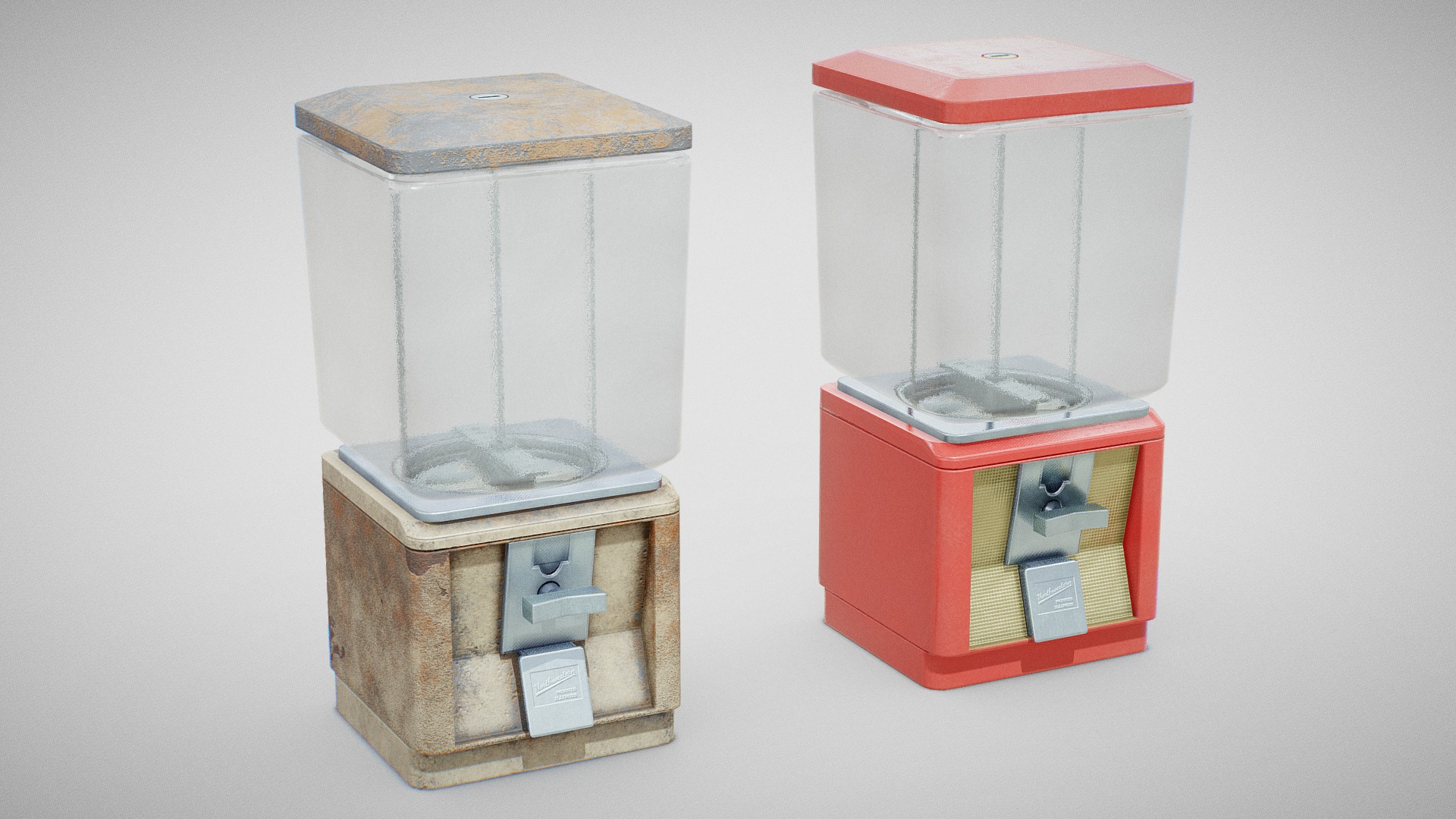 3D model Candy Machine – Model 60 (New & Rusty) - This is a 3D model of the Candy Machine - Model 60 (New & Rusty). The 3D model is about a few wooden boxes.