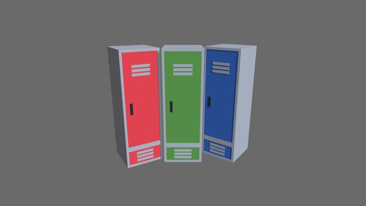 [Low Poly] Locker Room 3D Model