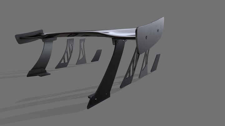 Big Country Labs Style Spoiler Wing 3D Model
