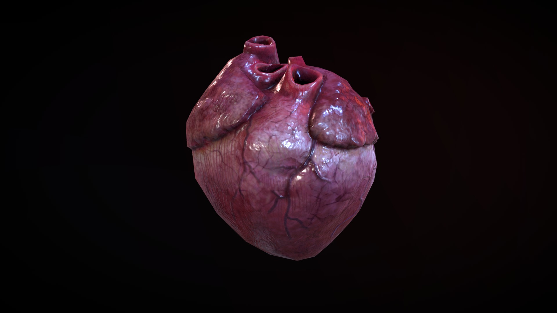3D model Heart - This is a 3D model of the Heart. The 3D model is about a pink and white object.