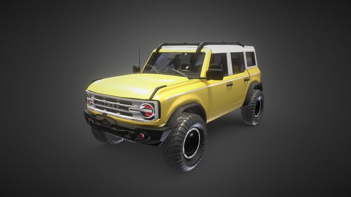 Ford Bronco (Yellow) 3D Model