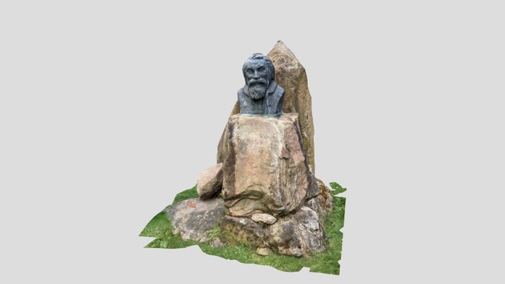 Buste Phileas Lebesgue Photogrammetry 3D Model
