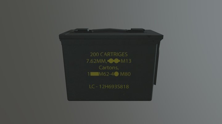 MIlitary Ammo Box 3D Model