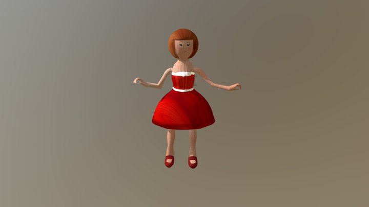 Wooden Doll IDLE 3D Model