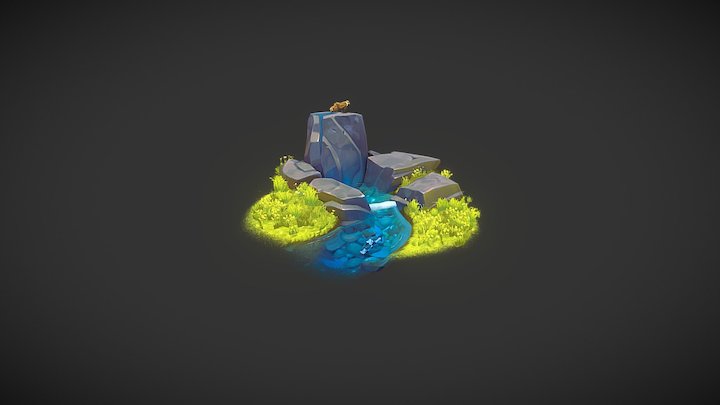 Grassy river 3D Model