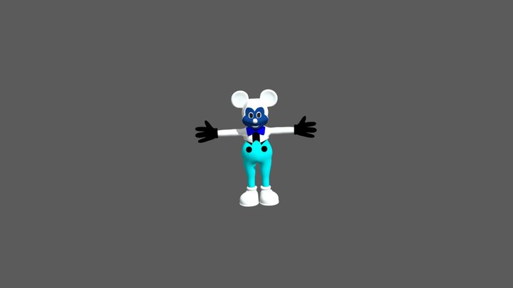 photo negative mascot mickey from fnati 2020 3D Model