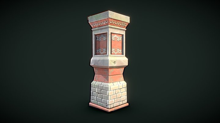 Pillar Sketch Fab 3D Model