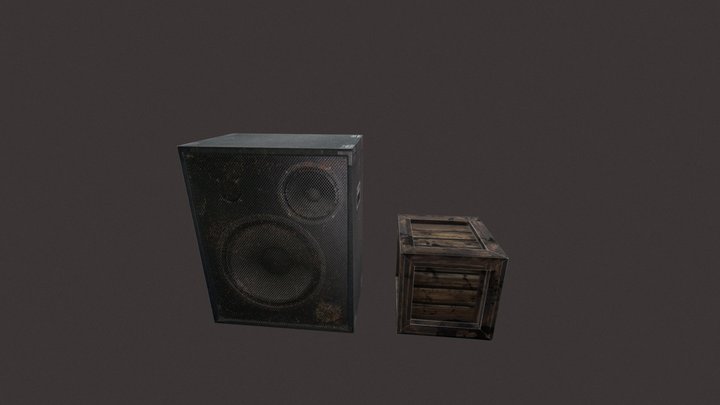 CrateAndSpeakbox 3D Model