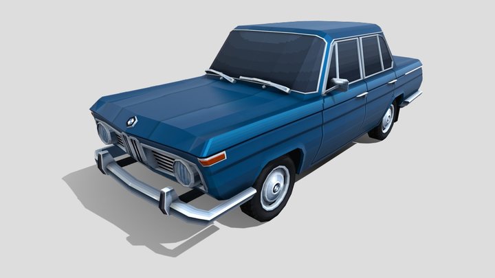 BMW 1500 Model _ Lowpoly pixelart 3D Model