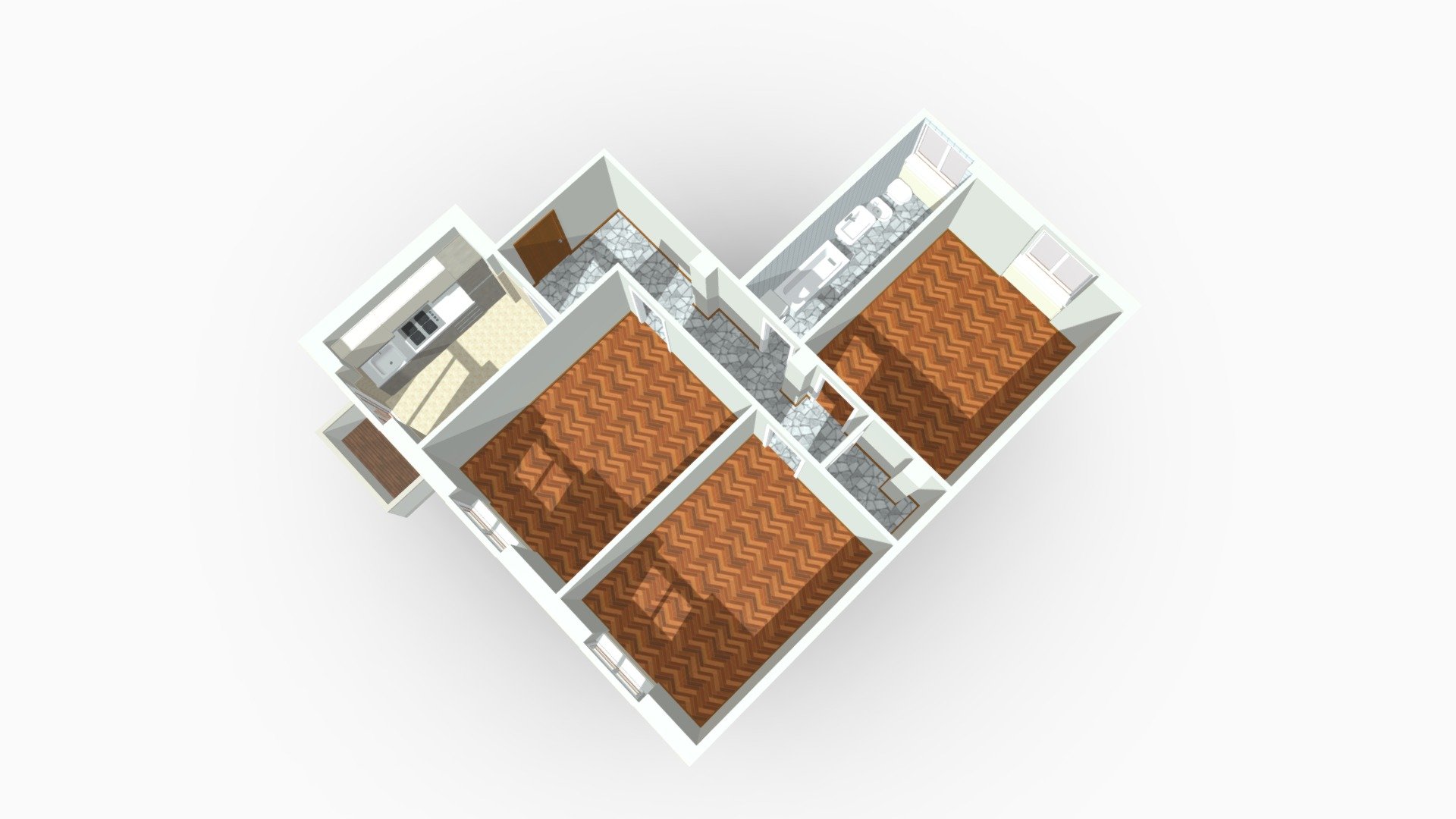 Trilocale Viale Lucania Milano — Sketchfab embed 3D viewer