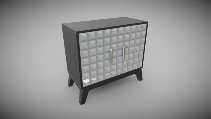 Mid Century Modern Cabinet 3D Model