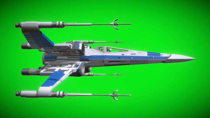 STAR WARS - INCOM T-70 X-WING FIGHTER 3D Model