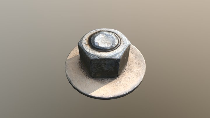 Nut - Galvanised 3D Model