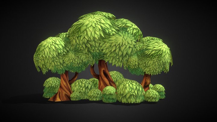 ARBOLES LOWPOLY 3D Model