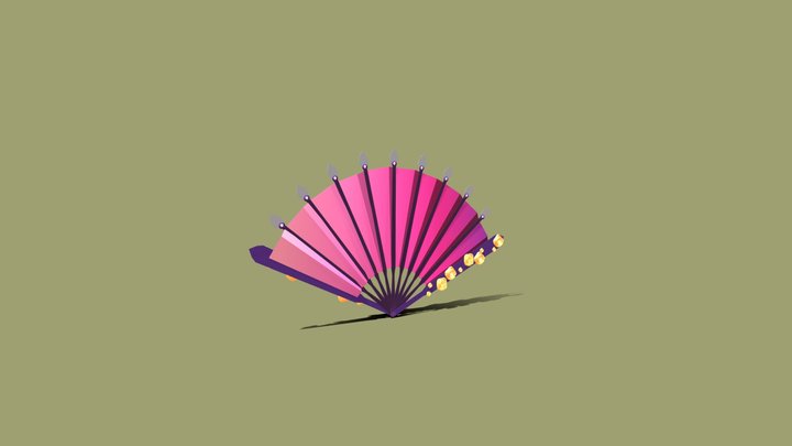 Folding fan 3D Model