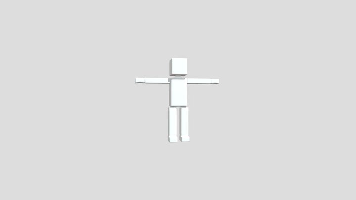 Block Man 3D Model