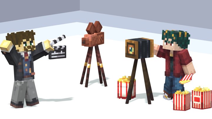 Cinematic studio - Recording a film movie 3D Model