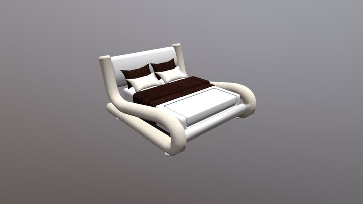 Modern Bed (but it's animated!) 3D Model