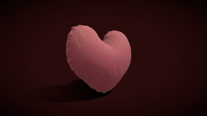 Heart shaped pillow 3D Model