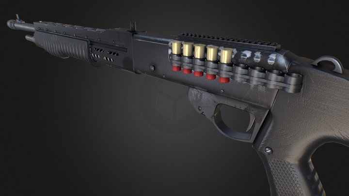 SPAS 12 shotgun 3D Model