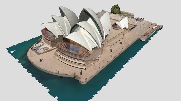 Sydney Opera House - Google maps export 3D Model