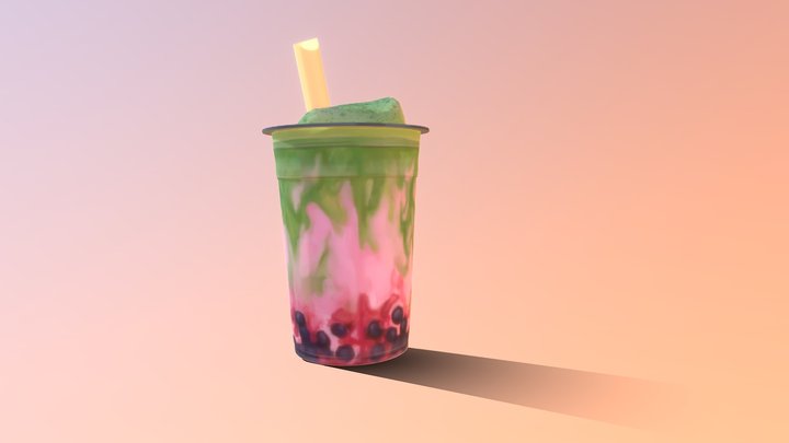 OBJ_BubbleTea_v04 3D Model