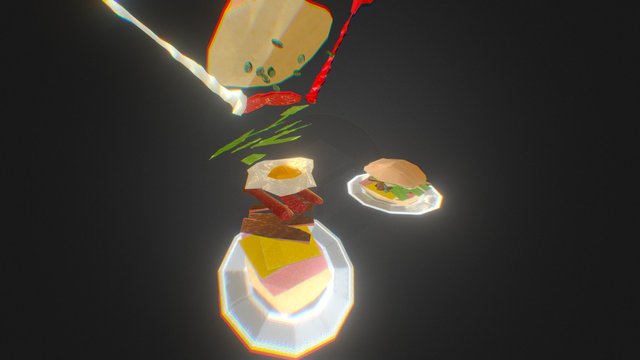 Mexican Cuban Sandwich (torta cubana) 3D Model
