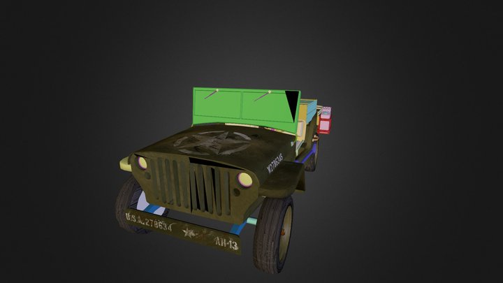W W2 Jeep 3D Model